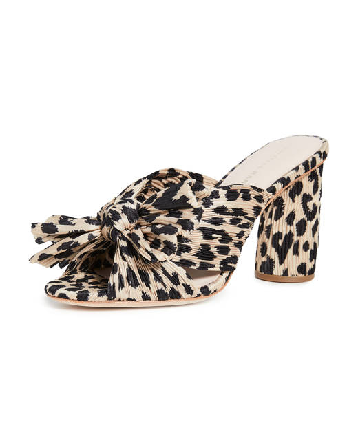 Emilia pleated best sale knot sandal leopard