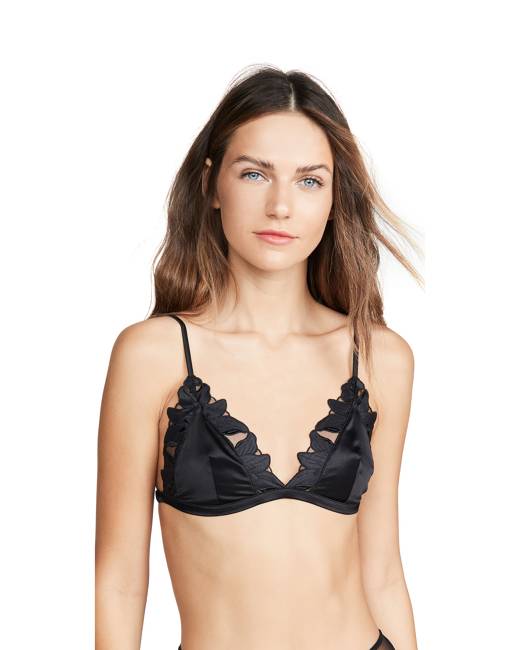 Sheer red lace bralette - Florence