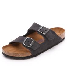 Birkenstock Suede Soft Footbed Arizona Sandal