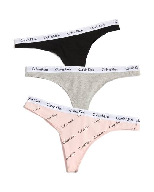 Calvin Klein CK One Cotton brief 2 pack in pink and caution logo print