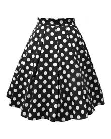 DressLily Polka Dot A Line Vintage Skirt
