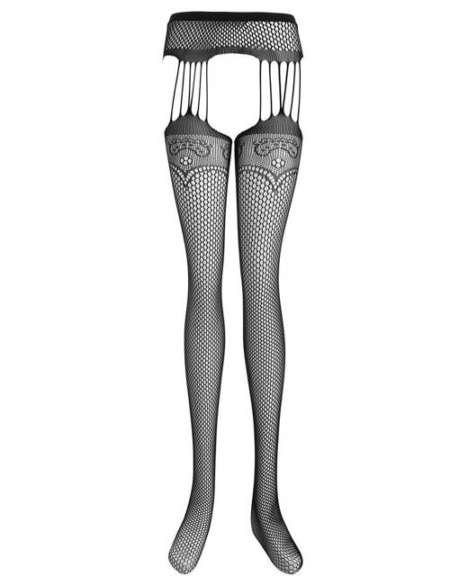 Hollow Out Fishnet Tights - Black