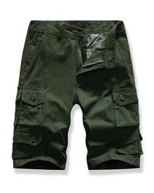 DressLily Letter Patched Multi-pocket Cargo Shorts