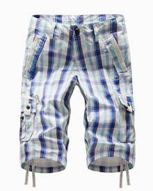 DressLily Plaid Multi-pocket Cargo Shorts