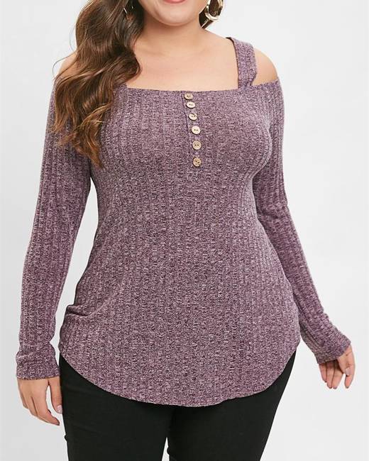 JM Collection Cold-Shoulder 3/4-Sleeve Top, Created for Macy's