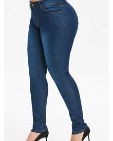 Rosegal Plus Size Basic Skinny Jeans