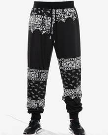 Rosegal Drawstring Ethnic Paisley Print Jogger Pants