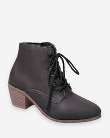 Rosegal Pointed Toe Stacked Block Heel Ankle Boots