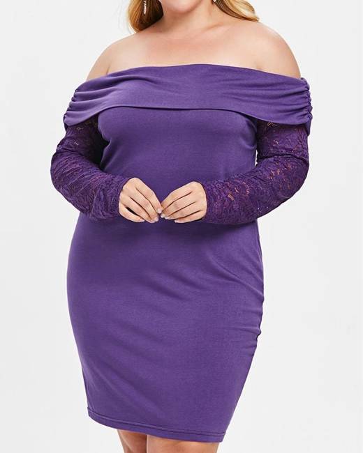 purple long sleeve bodycon