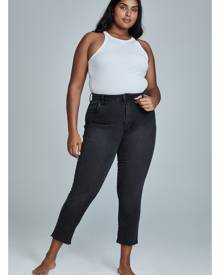 Don't Think Twice Tall DTT Tall slouchy mom jeans with knee rips-Black 