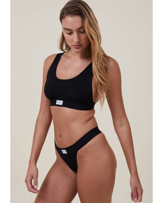 Nike Swimming essential taping bikini bottom in black