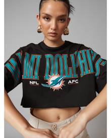 Lcn Nfl Cropped Fitted Graphic Tee