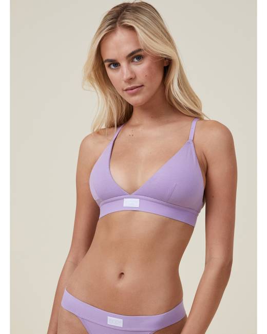 Wolf & Whistle Exclusive Fuller Bust lace longline non padded balconette  bra in mauve-Purple