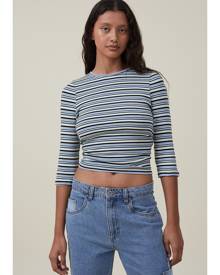 Cotton On Women - Jamie 3/4 Sleeve Top - Alanis stripe light lime