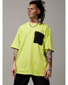 Factorie - Oversized Graphic T Shirt - Lime/uc pocket
