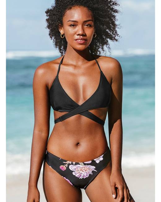 Twist Bralette & Spliced High Waist Bikini Set