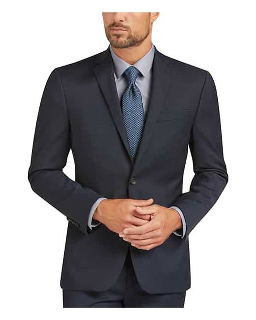 Denim Blue Kenneth Cole New York Mens Slim Fit Suit Separate Jacket 46L