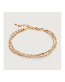 Monica Vinader Gold Mini Nugget Gemstone Beaded Bracelet Golden Sandstone Monica Vinader Gold Mini Nugget Gemstone Beaded Bracelet Golden Sandstone