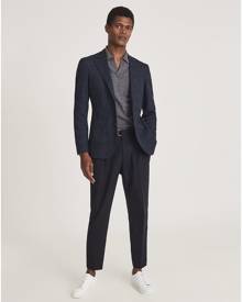 Reiss Night - Slim Fit Checked Blazer in Navy, Mens, Size 36