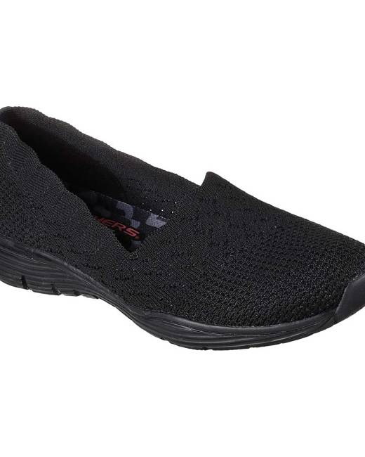 skechers casual shoes womens black