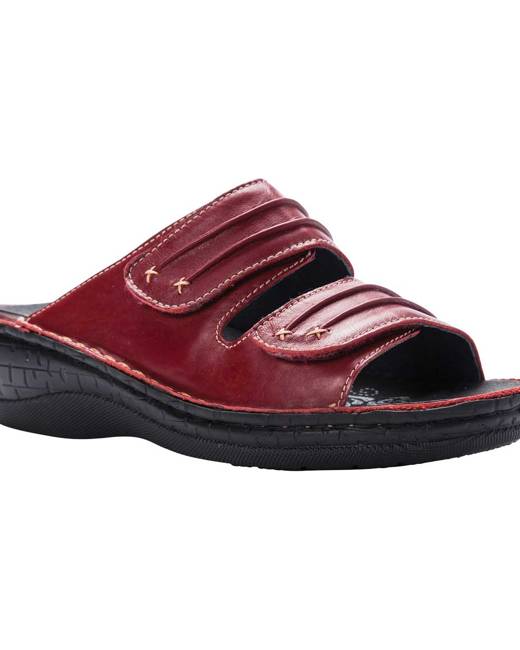 Red Women's Flat Sandals - | Stylicy Australia