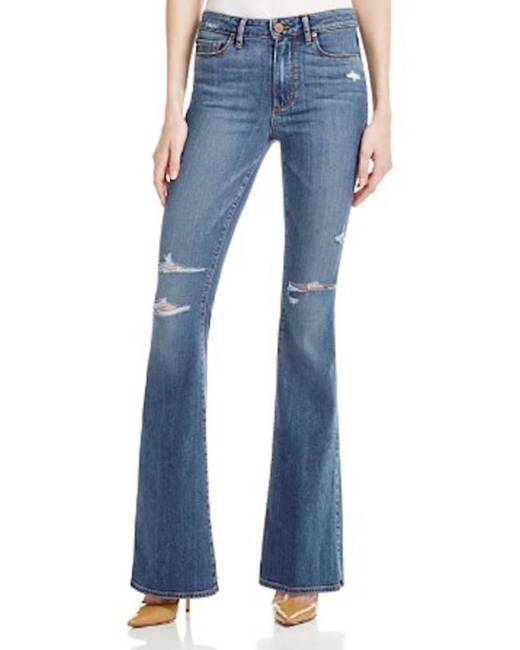 PAIGE Brooklyn High Rise Ankle Wide Leg Jeans in Quartz Sand