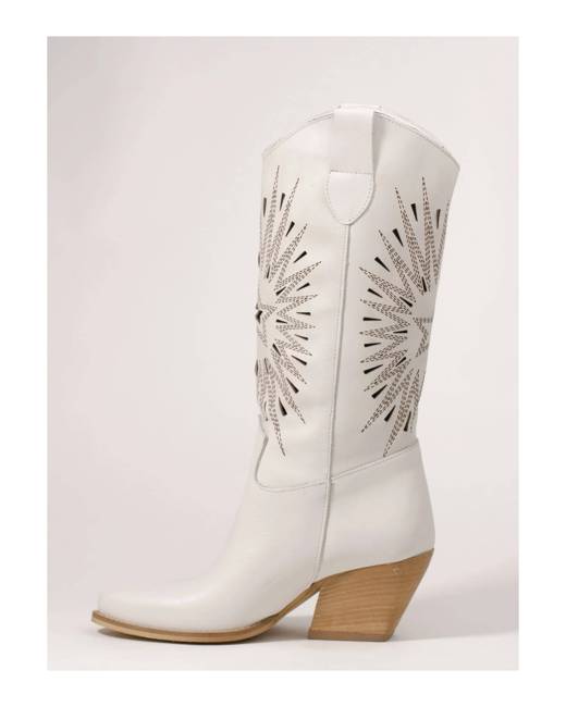 womens white ankle cowboy boots