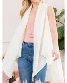 Riah Fashion Sleeveless Kimono