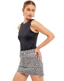 Endless Rose Denim Checker Skirt