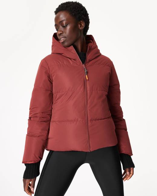 sweaty betty traverse long puffer jacket