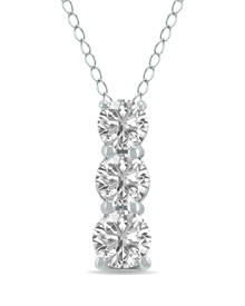 Szul 1/4 CTW Lab Grown Diamond Three Stone Pendant in 14K White Gold Szul 1/4 CTW Lab Grown Diamond Three Stone Pendant in 14K White Gold
