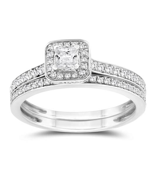 3/4 Carat TW Diamond Bridal Set in 10K White Gold 3/4 Carat TW Diamond Bridal Set in 10K White Gold