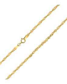 Paradise Jewelers 10K Yellow Gold 2.2mm Singapore Chain Necklace Spring Clasp