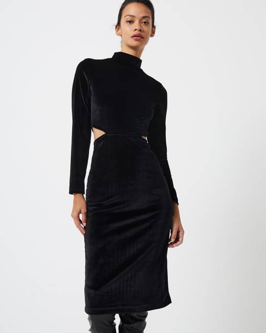 Missguided Lace High Neck Midi Dress