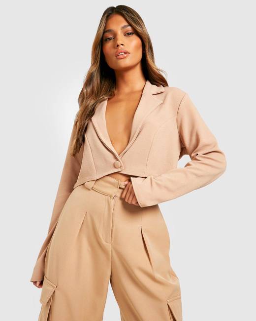 boohoo Petite Luxe Faux Fur Hood Sporty Cropped Coat