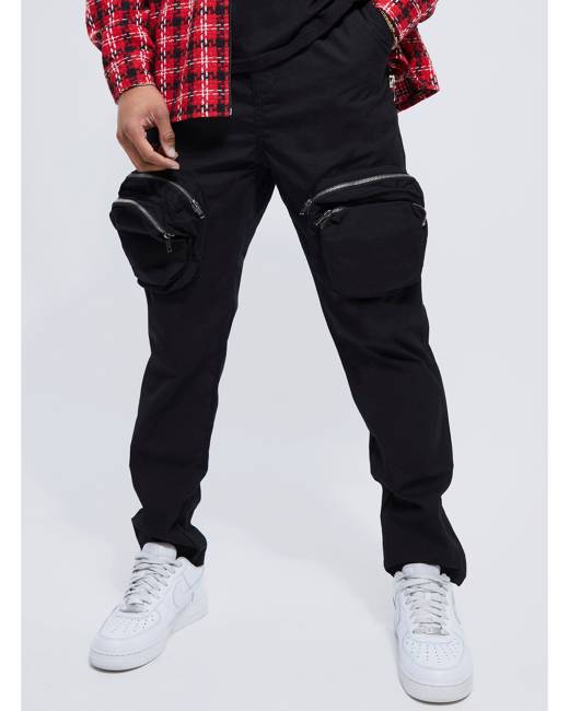 Tall Slim Fit Twill Zip Pocket Cargo Trouser