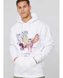 Boohoo Tall Dove Graphic Hoodie - White - S