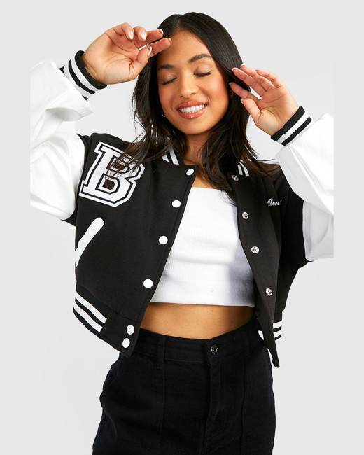 boohoo Quilted Oversized Varsity Jacket - ShopStyle