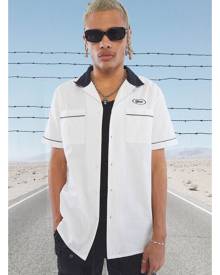 Boohoo Tall Official Colour Block Shirt - Cream - S