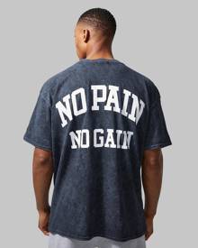 Boohoo Man Active Oversized Acid Wash No Pain T-Shirt - Black - S Boohoo Man Active Oversized Acid Wash No Pain T-Shirt - Black - S