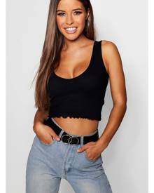 Petite V Neck Crop Top