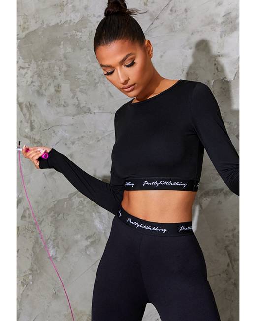 PRETTYLITTLETHING Black Sports Bra