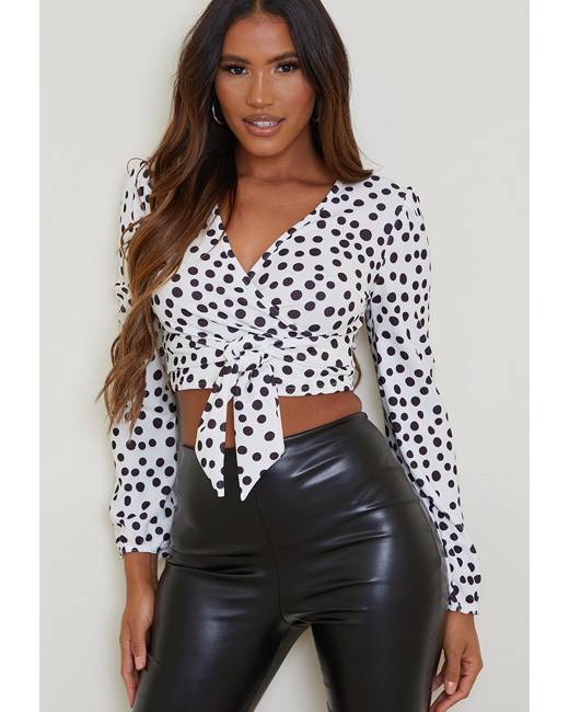 White Ruched Detail Strappy Crop Top