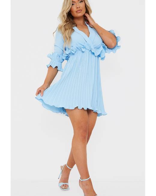 Stone Woven Ruffled Tiered Smock Dress