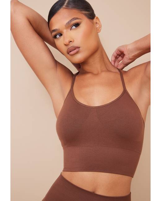 Prettylittlething Nude Seamless Booty Gym Shorts