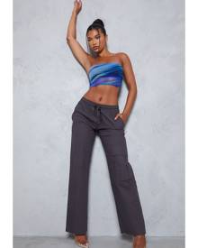 PrettyLittleThing Blue Printed Mesh Tube Top