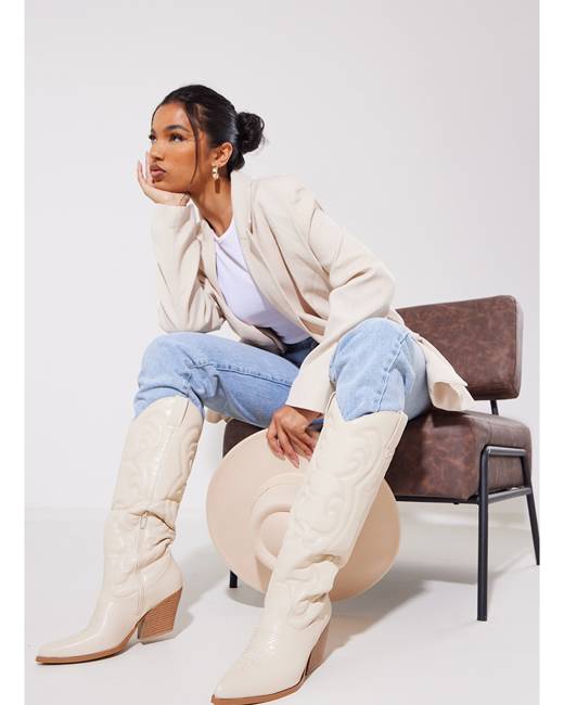 Knee high sales boots missguided