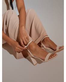 White Wide Fit Twin Strap Basic Leather Sandals