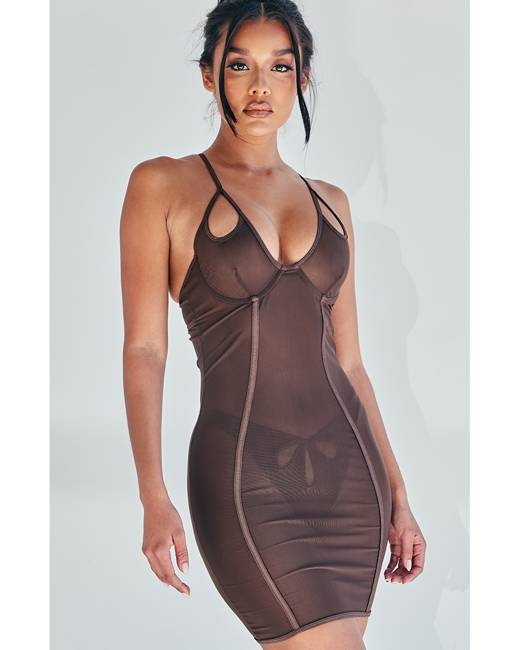 Nude Shapewear Power Mesh Underwired Light Control Slip Dress
