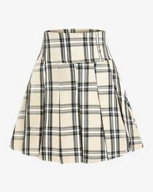 ZAFUL Pleated Plaid Mini Skirt